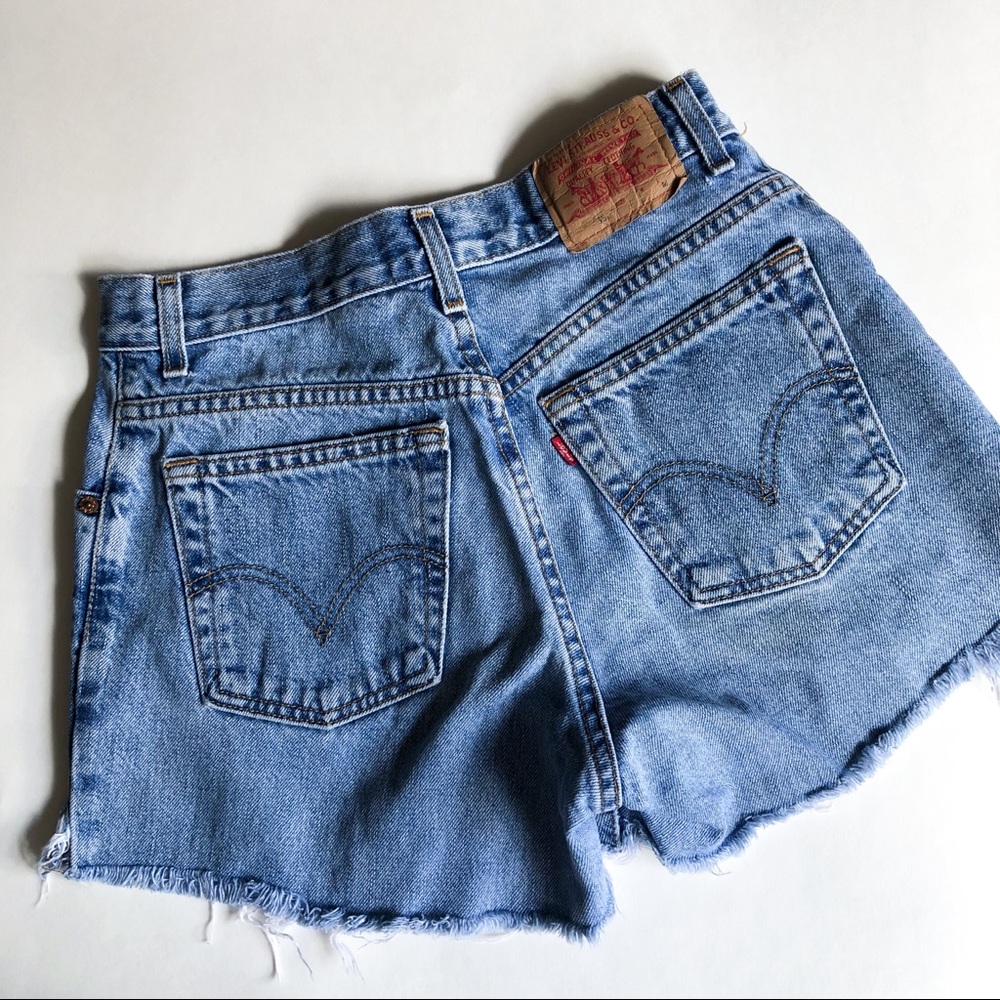 Vintage Levi’s cutoff distressed denim shorts